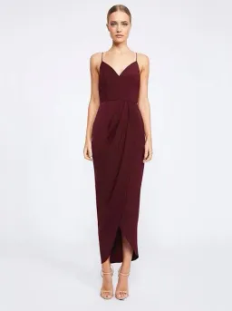 Shona Joy Core Cocktail Dress Burgundy Size 8 for rent on The Volte - image 1