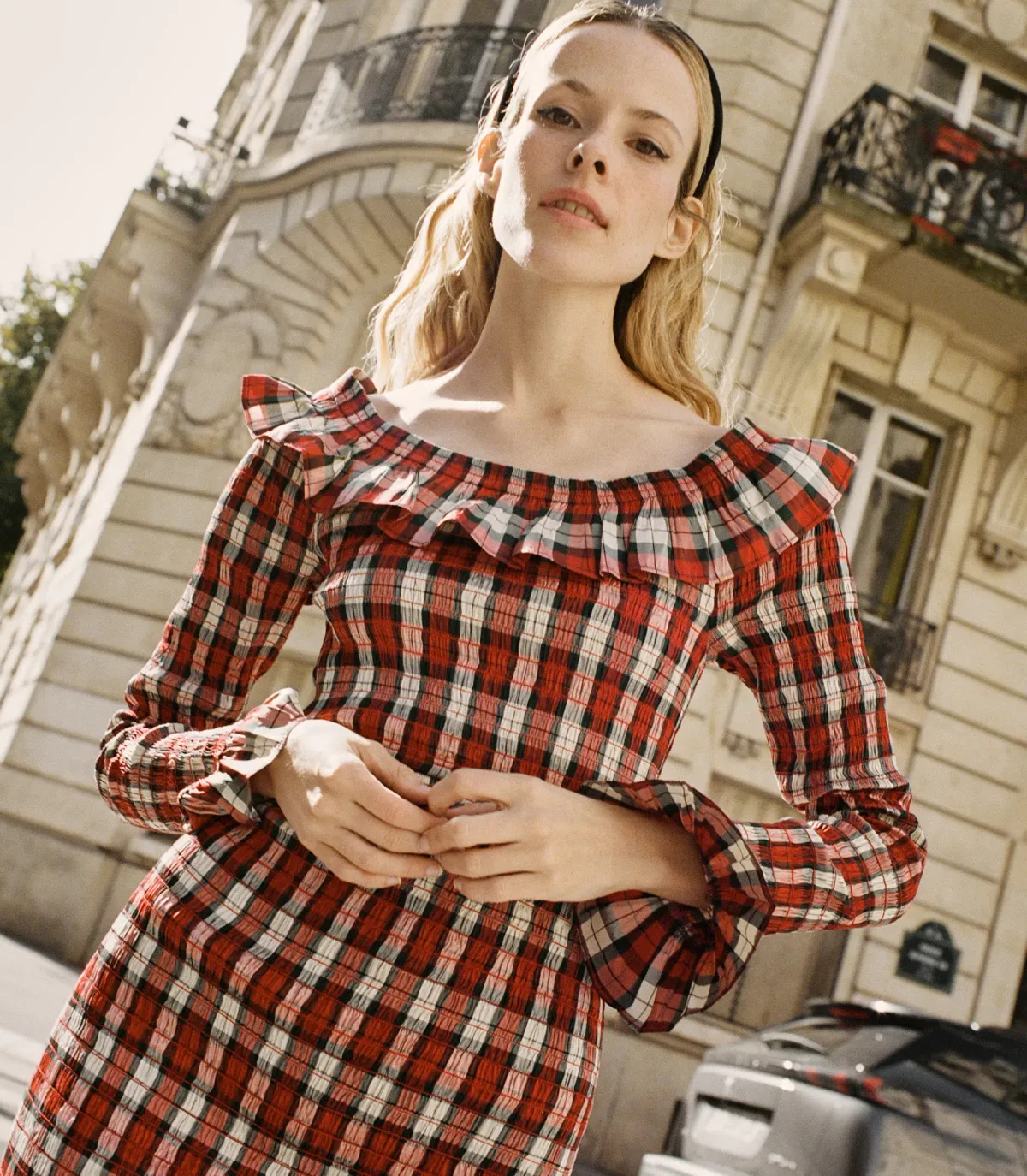 Doen Rosabelle Tartan Long Sleeve Dress Print Size 10 - Image 4