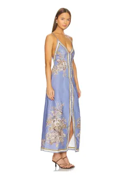 Zimmermann Ottie Slip Dress in Blue Floral Size 0 / Au 8 for rent on The Volte - image 2