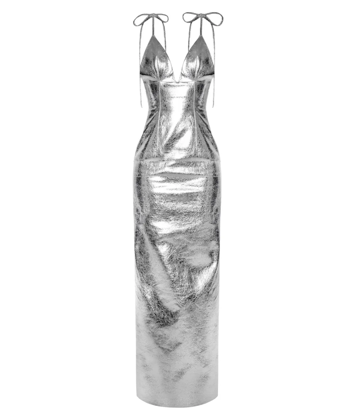 Lado Bokuchava Tower Dress Silver Size 10 for rent on The Volte - main image