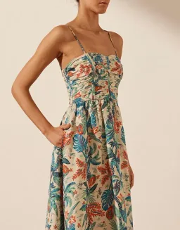 Shona Joy Mahalo Ruched Panel Midi Dress; size 12 for rent on The Volte - image 2