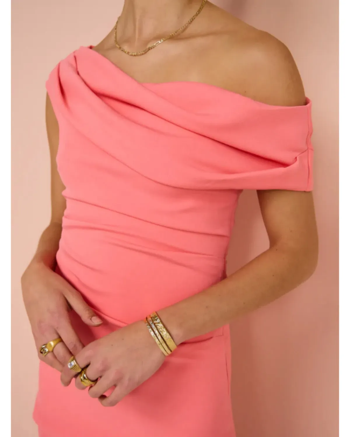 Sofia The Label Alexis Off Shoulder Gown Watermelon Size AU 8 - Image 2