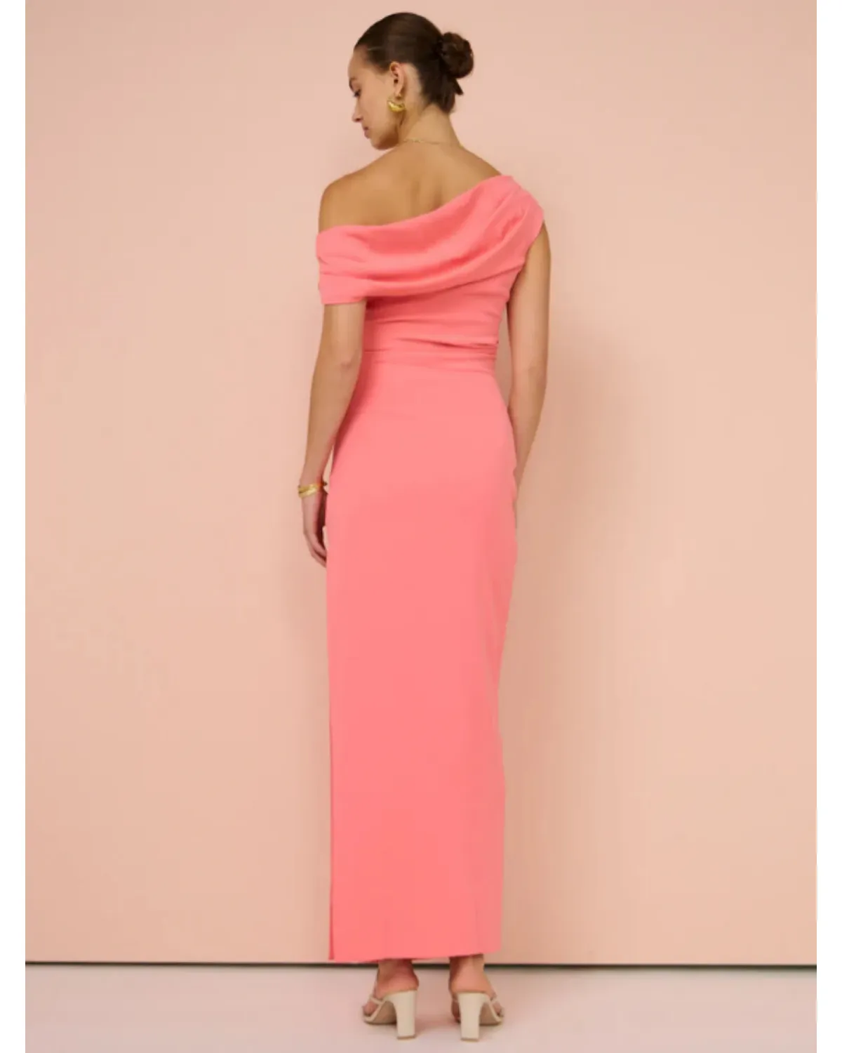 Sofia The Label Alexis Off Shoulder Gown Watermelon Size AU 8 - Image 4