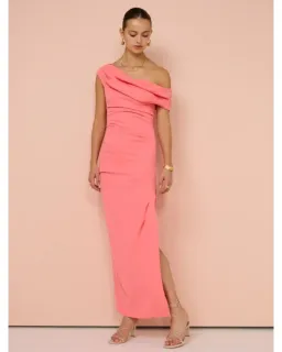 Sofia The Label Alexis Off Shoulder Gown Watermelon Size AU 8 for rent on The Volte - image 3