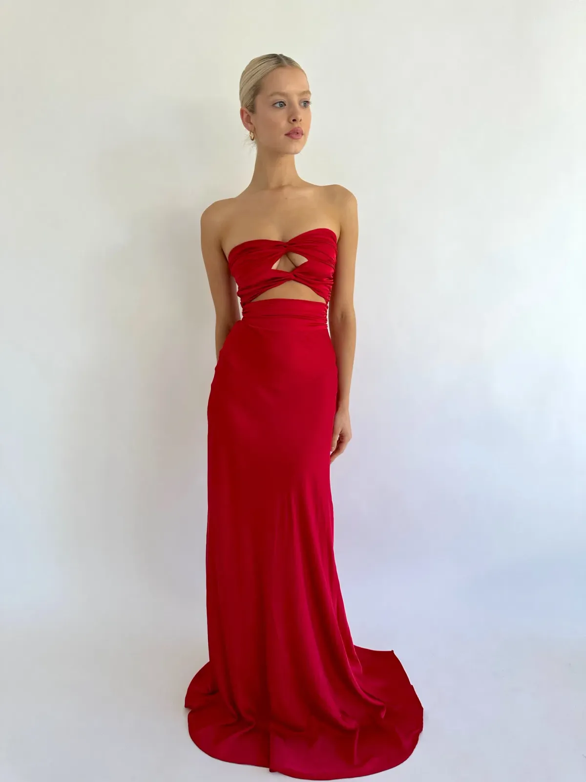 HNTR the Label Inka Gown Wine Red Size S / AU 8 - Image 1