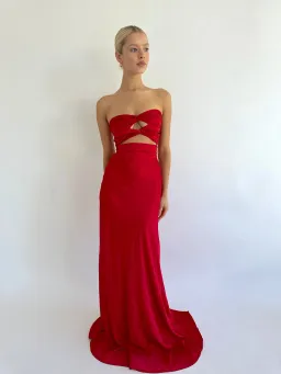HNTR the Label Inka Gown Wine Red Size S / AU 8 for rent on The Volte - image 1