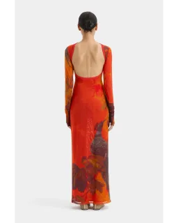 Sir The Label Libertine Cut Out Midi Dress Wren Print Size 1 / AU 8 for rent on The Volte - image 5