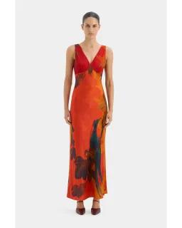 Sir The Label Lush V Neck Slip Dress Wren Print Size 0 / AU 6 for rent on The Volte - image 1