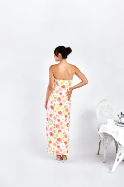 Isabella Longginou Strapless Pencil Dress Poppy Floral Size 10 for rent on The Volte - image 2