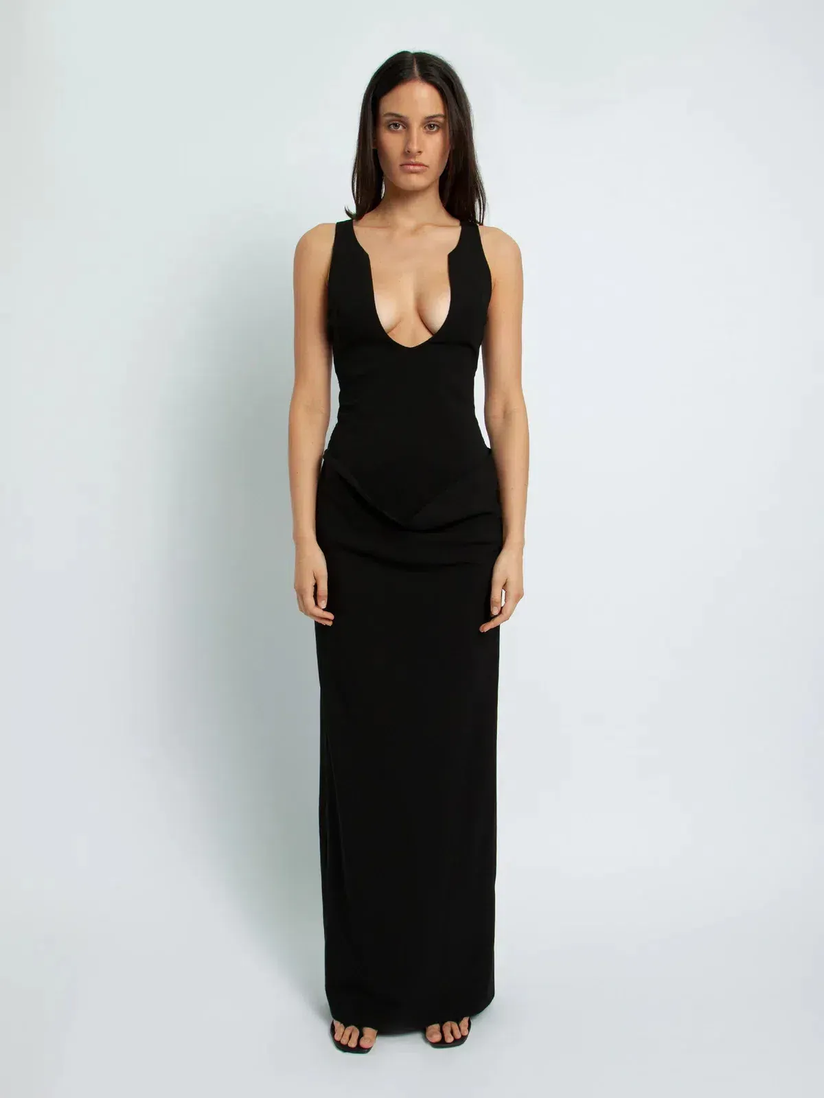 Christopher Esber Arced Column Dress Black Size 6 - Image 1