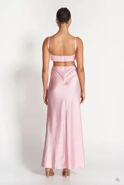 Sofia The Label Leah Cut-Out Silk Gown in Pink Size 10 for rent on The Volte - image 3