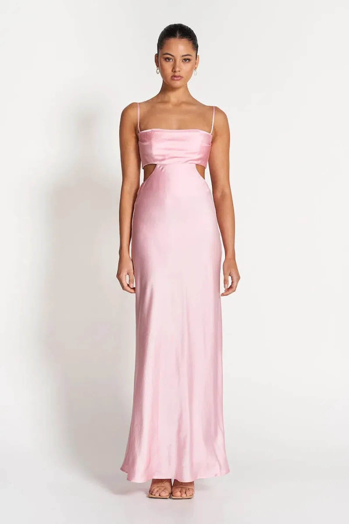 Sofia The Label Leah Cut-Out Silk Gown in Pink Size 10 - Image 1