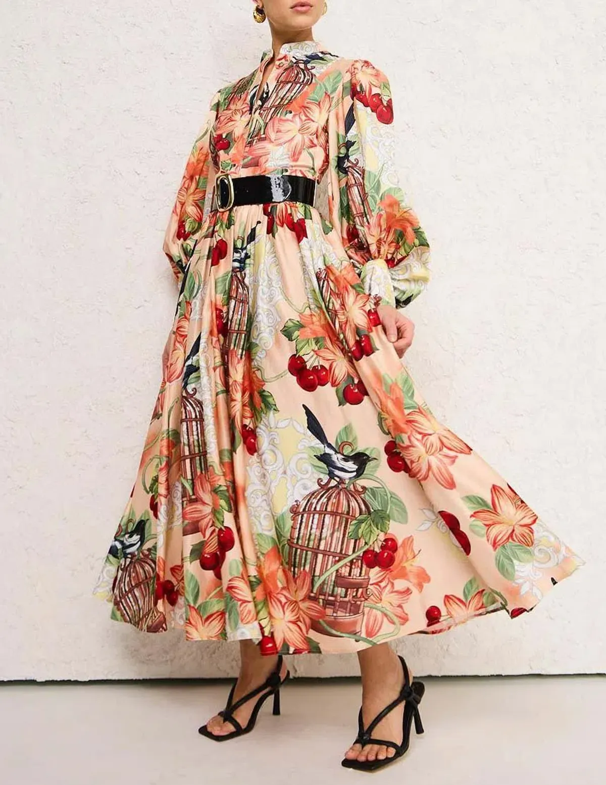 Leo Lin Nellie Midi Dress Azalea Print in Fortune Size AU 10 for rent on The Volte - main image
