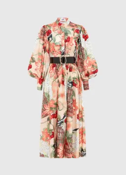Leo Lin Nellie Midi Dress Azalea Print in Fortune Size AU 10 for rent on The Volte - image 2