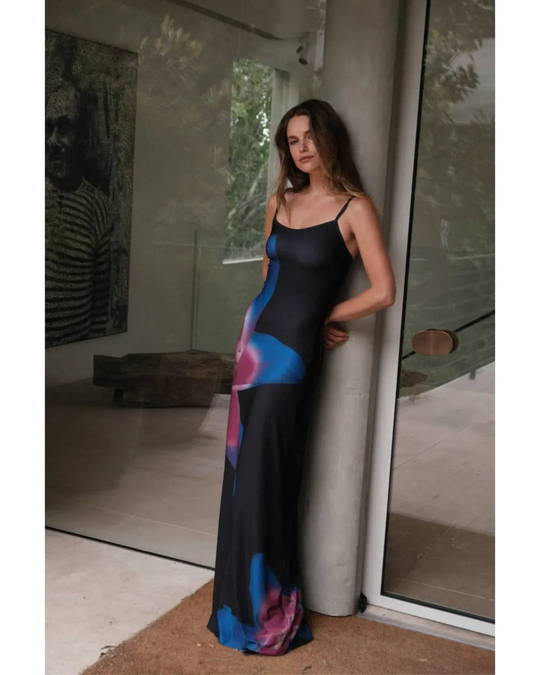 With Harper Lu Slip Dress Midnight Lily Floral Size S / AU 8 for rent on The Volte - main image