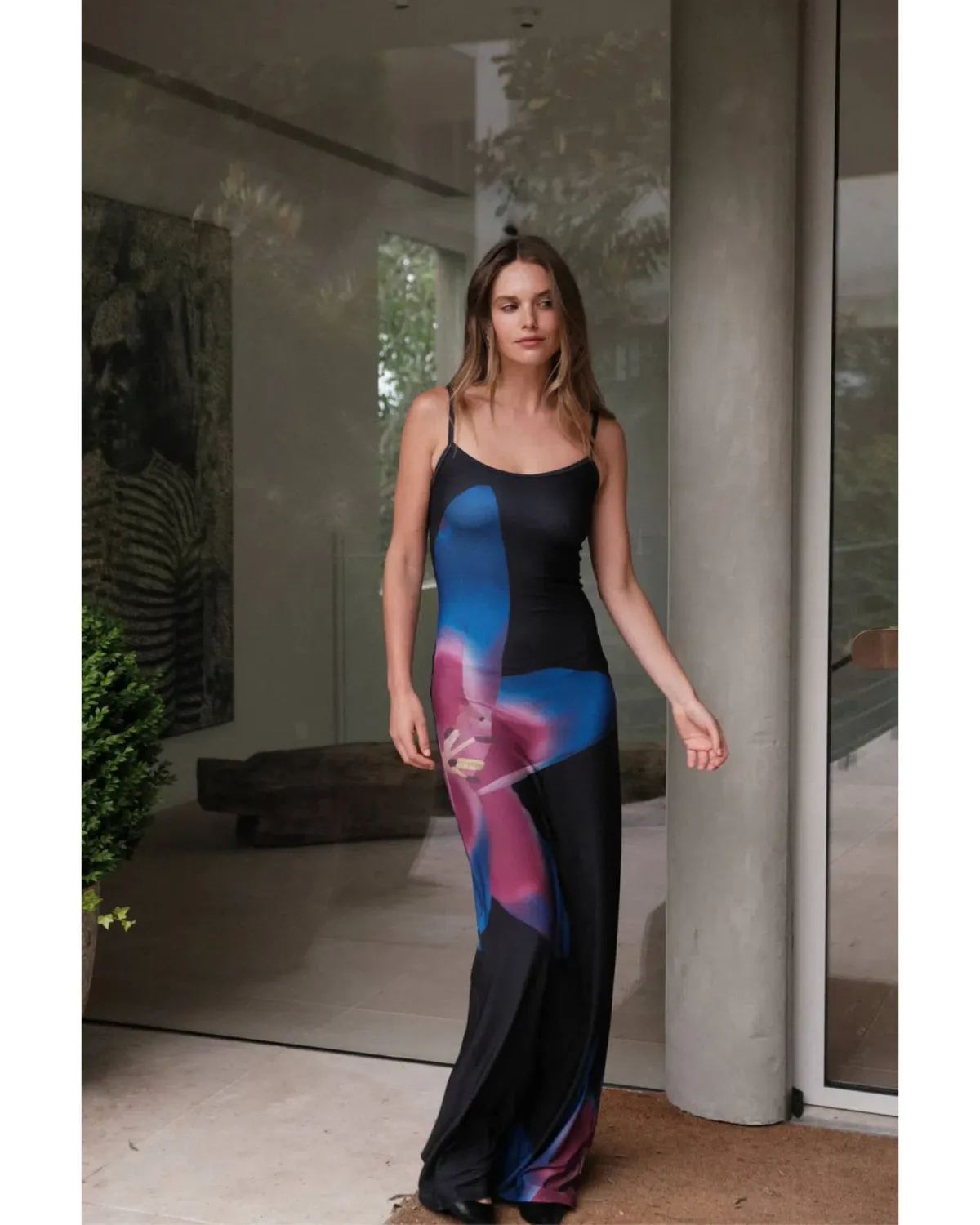 With Harper Lu Slip Dress Midnight Lily Floral Size S / AU 8 for rent on The Volte - main image