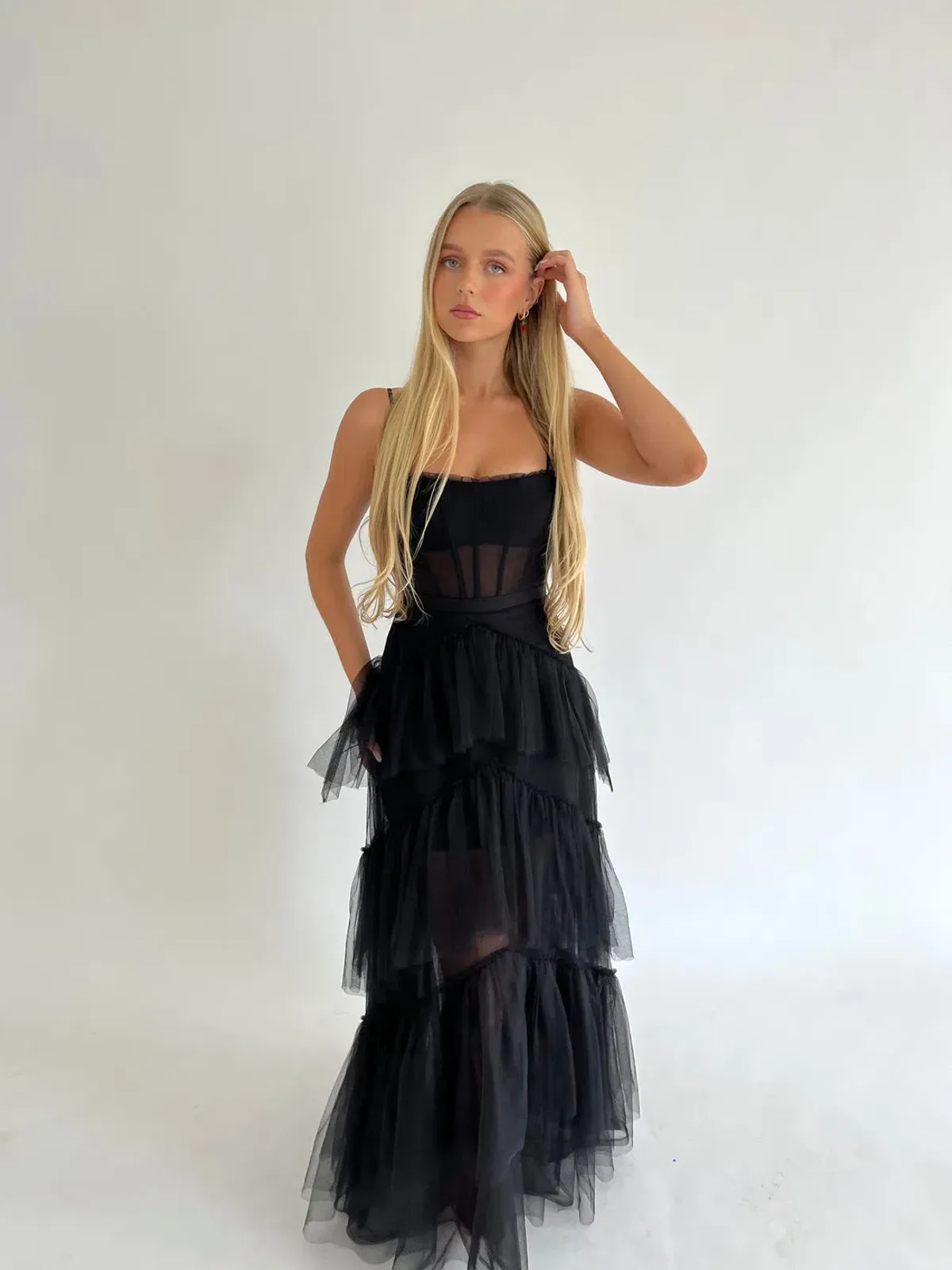 BCBGMAXAZRIA Corset Tulle Gown Black Size 0 / AU 6 - Image 1