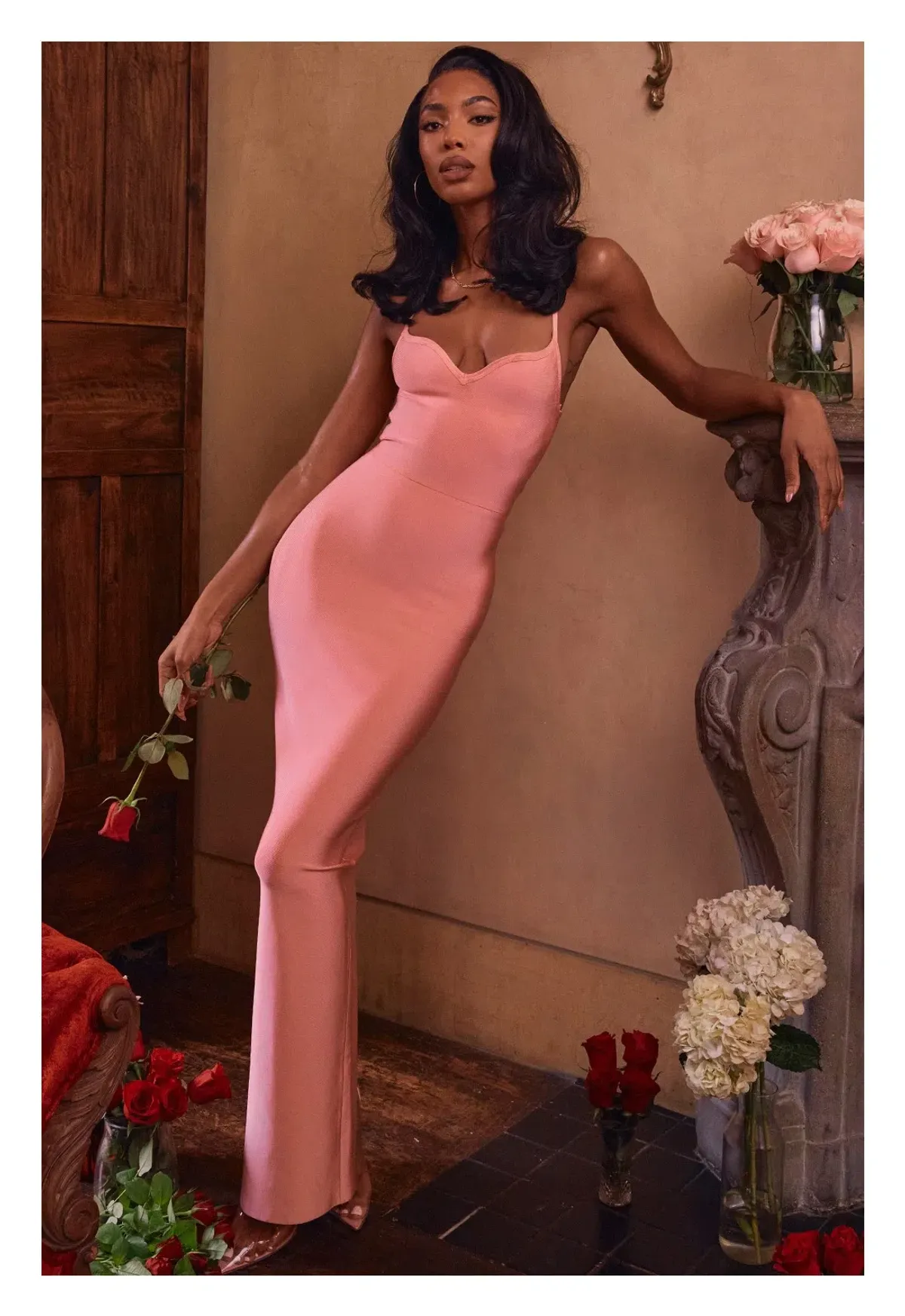 House of CB Fifi Bandage Maxi Dress Fairy Pink Size M / AU 10 for rent on The Volte - main image