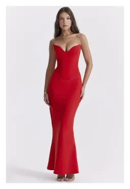 House of CB Tamara Cherry Dress Red Size XS / AU 6 for rent on The Volte - image 1