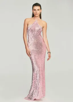 Retrofete Isabel Sequin Crochet Dress Pink Size XS/S / AU 6 for rent on The Volte - image 1