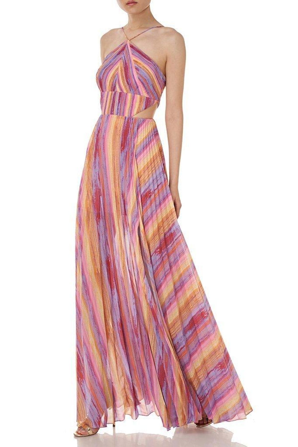 AMUR Janet Cutout Pleated Evening Dress Gown size 8 - Image 2