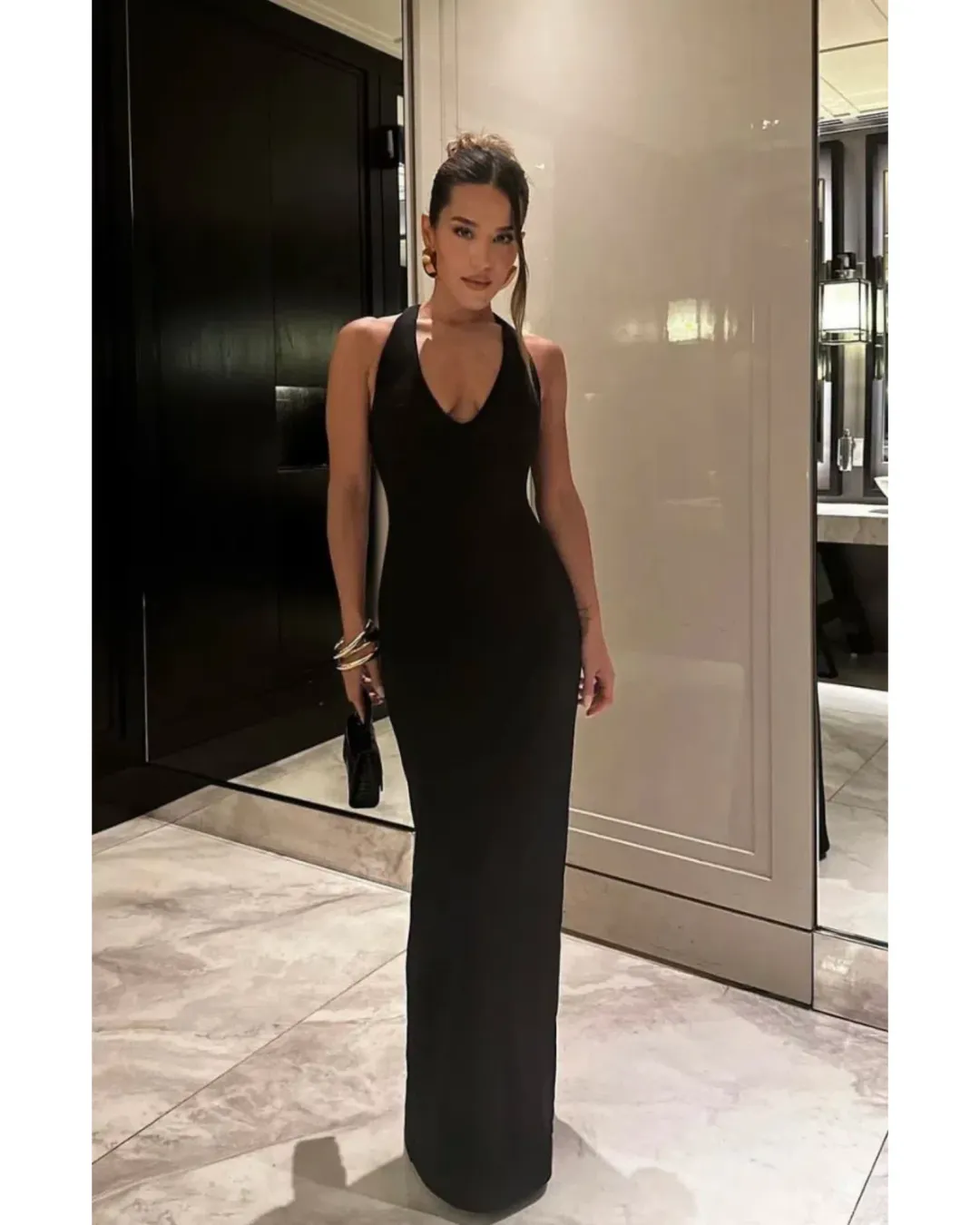 Effie Kats Eiza Gown Black Size AU 6 for rent on The Volte - main image