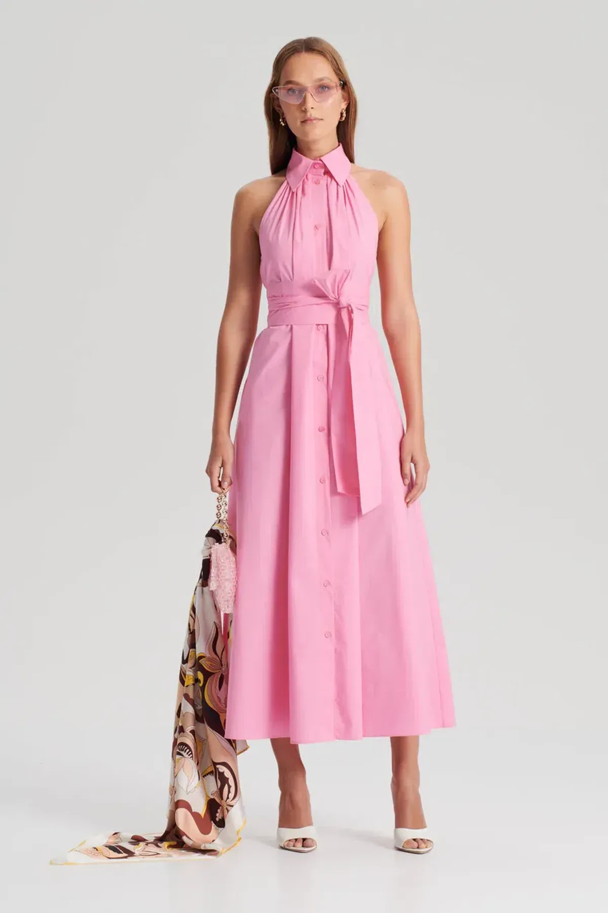 Scanlan Theodore The Parachute Sleeveless Shirt Dress Pink Size 12 - Image 1