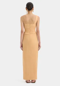 Sir The Label Antonia Beaded Midi Dress Light Tan Size 8 for rent on The Volte - image 2