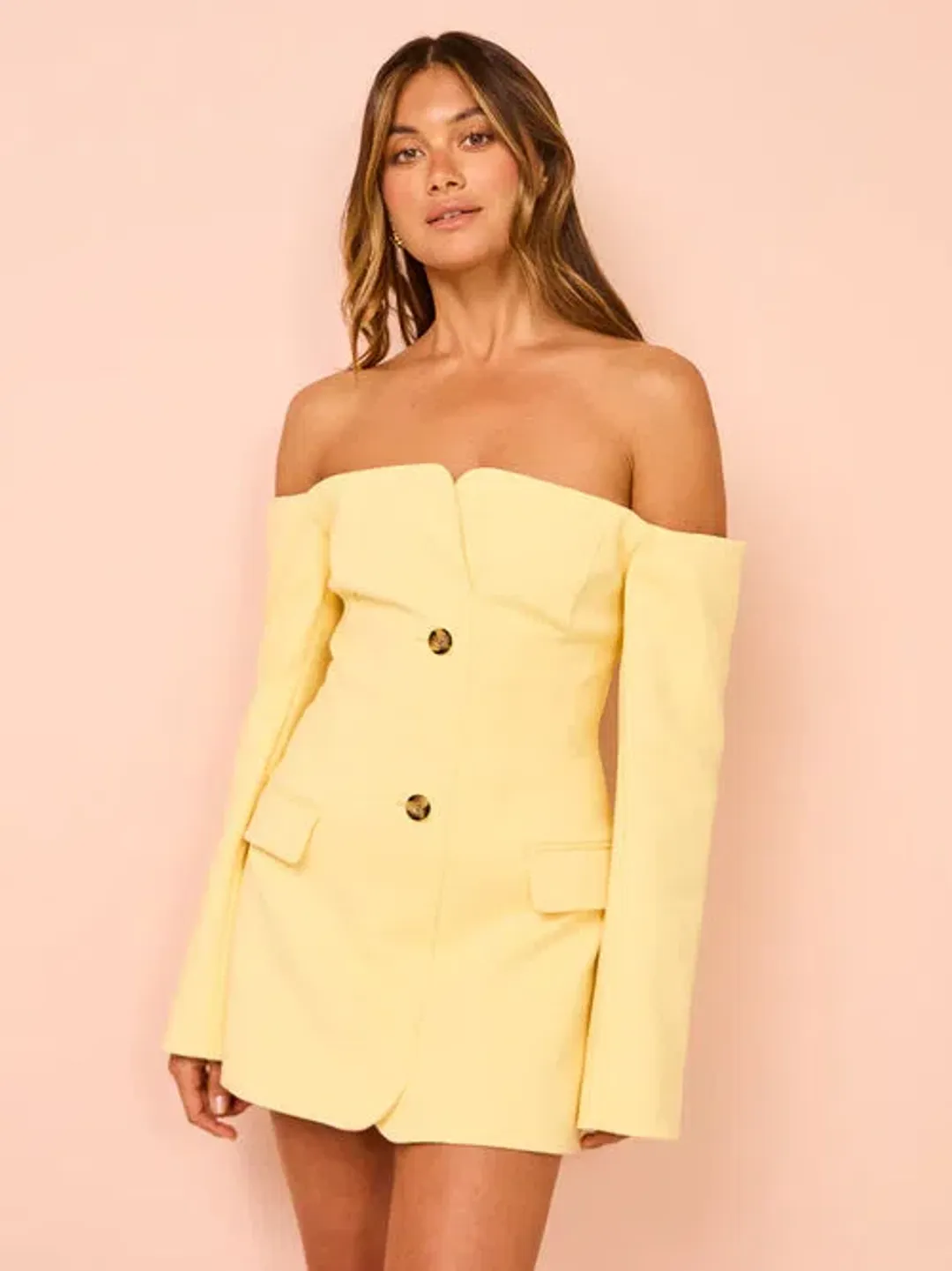 Sir the Label Sandrine Tailored Mini in Limone Size 10 for rent on The Volte - main image