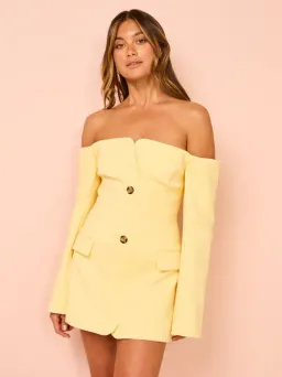 Sir the Label Sandrine Tailored Mini in Limone Size 10 for rent on The Volte - image 3