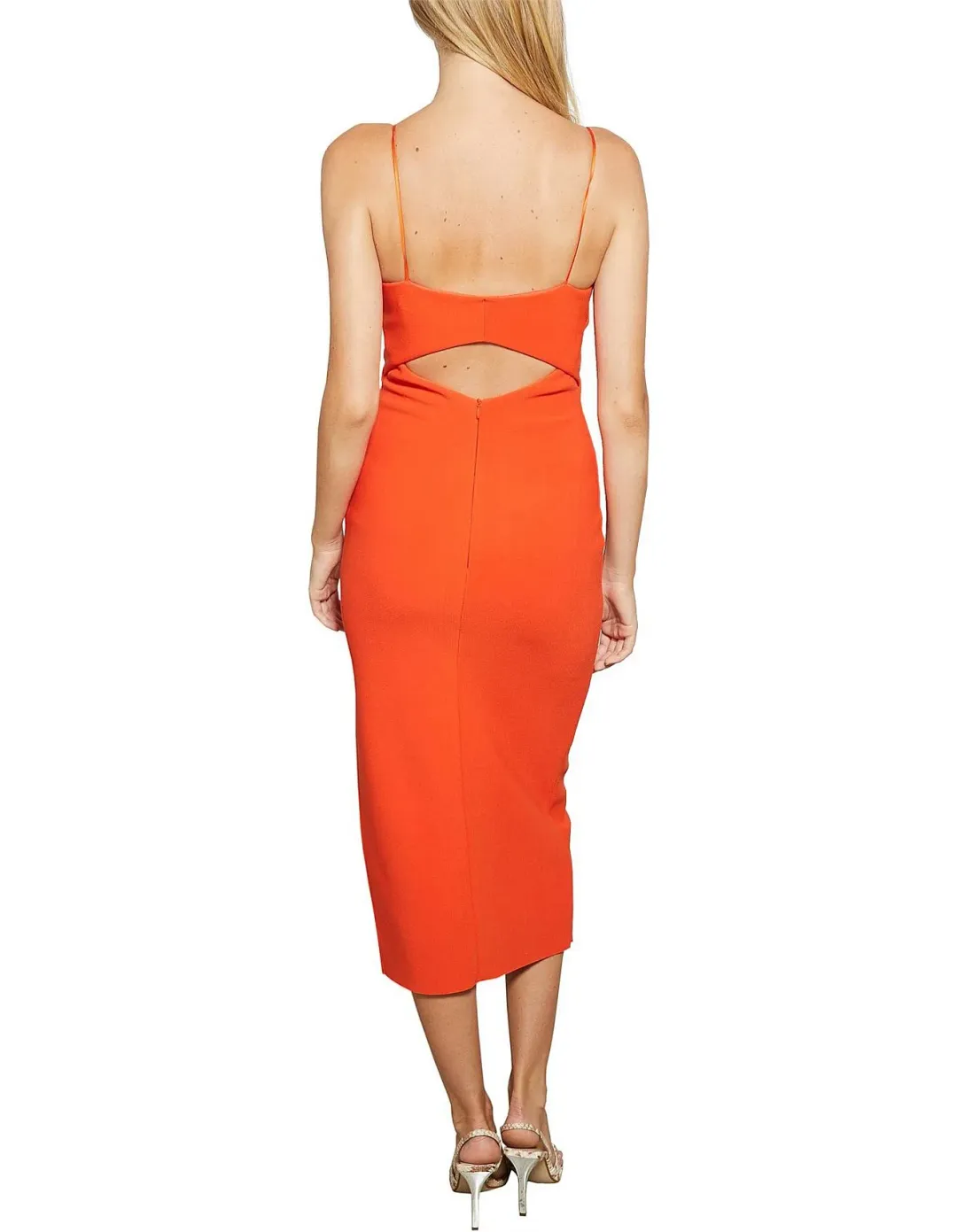 Bec & Bridge Ulla Cut Out Midi Dress Blood Orange Size AU 6 for rent on The Volte - main image