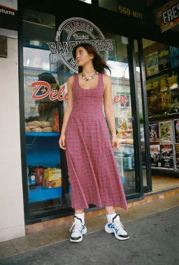 Katharina Lou The Annabel Maxi Dress in Red Tartan Size XL / AU 14 for rent on The Volte - image 2