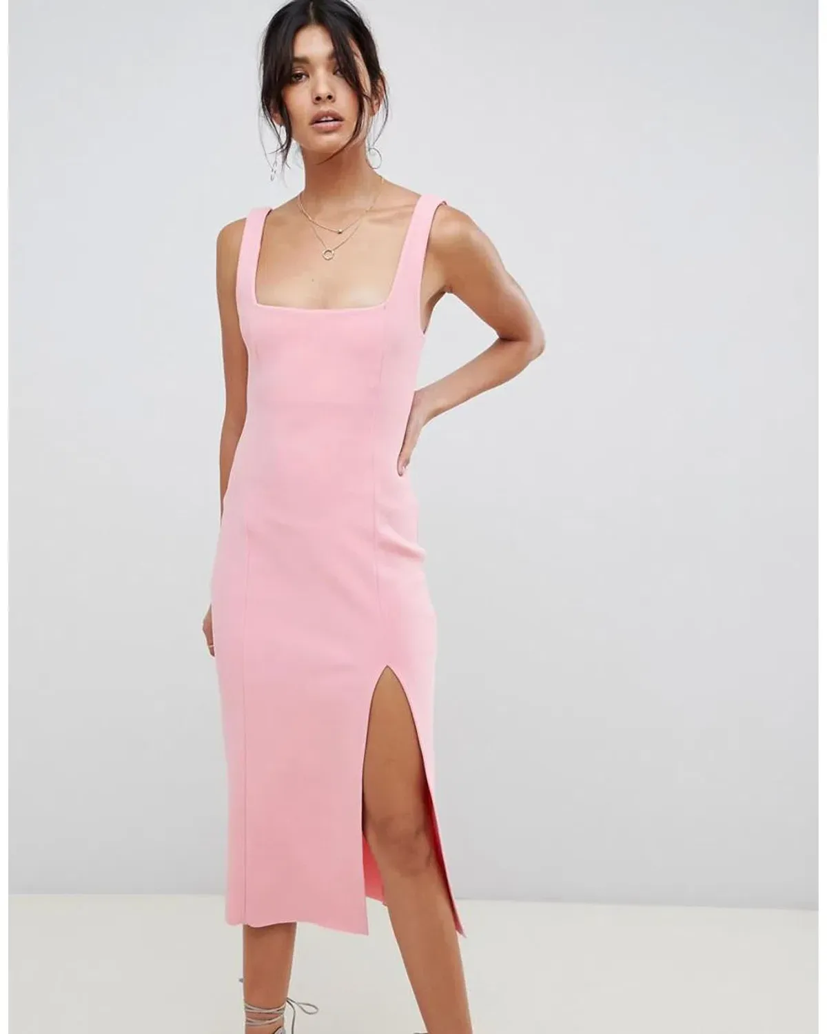Bec & Bridge Hibiscus Islands Midi Dress Pink Size AU 8 - Image 1