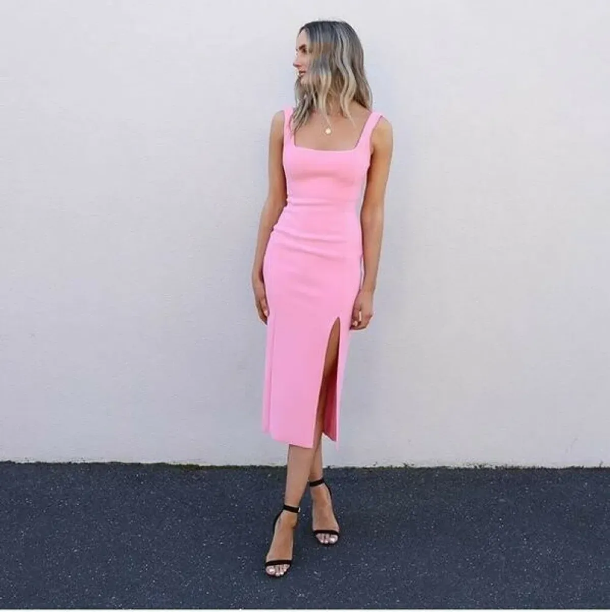 Bec & Bridge Hibiscus Islands Midi Dress Pink Size AU 8 - Image 3