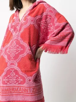 Zimmermann Poppy Fringed Terry Towel Mini Dress Red Pink Size 1 / AU 10 for rent on The Volte - image 2
