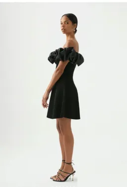Aje Eldora Mini Dress Black Size 8 for rent on The Volte - image 2