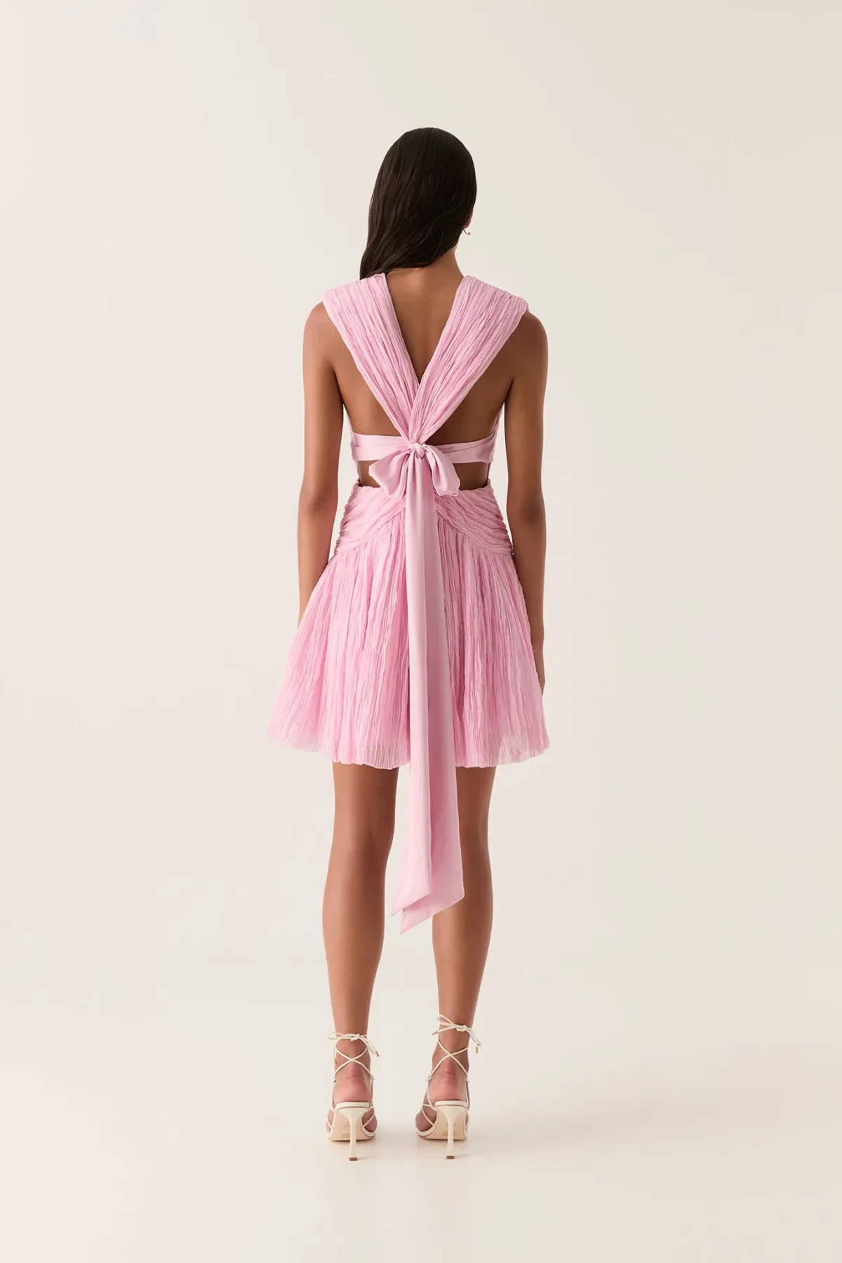Aje Escapist Mini Dress Flash Pink Size 6 - Image 2