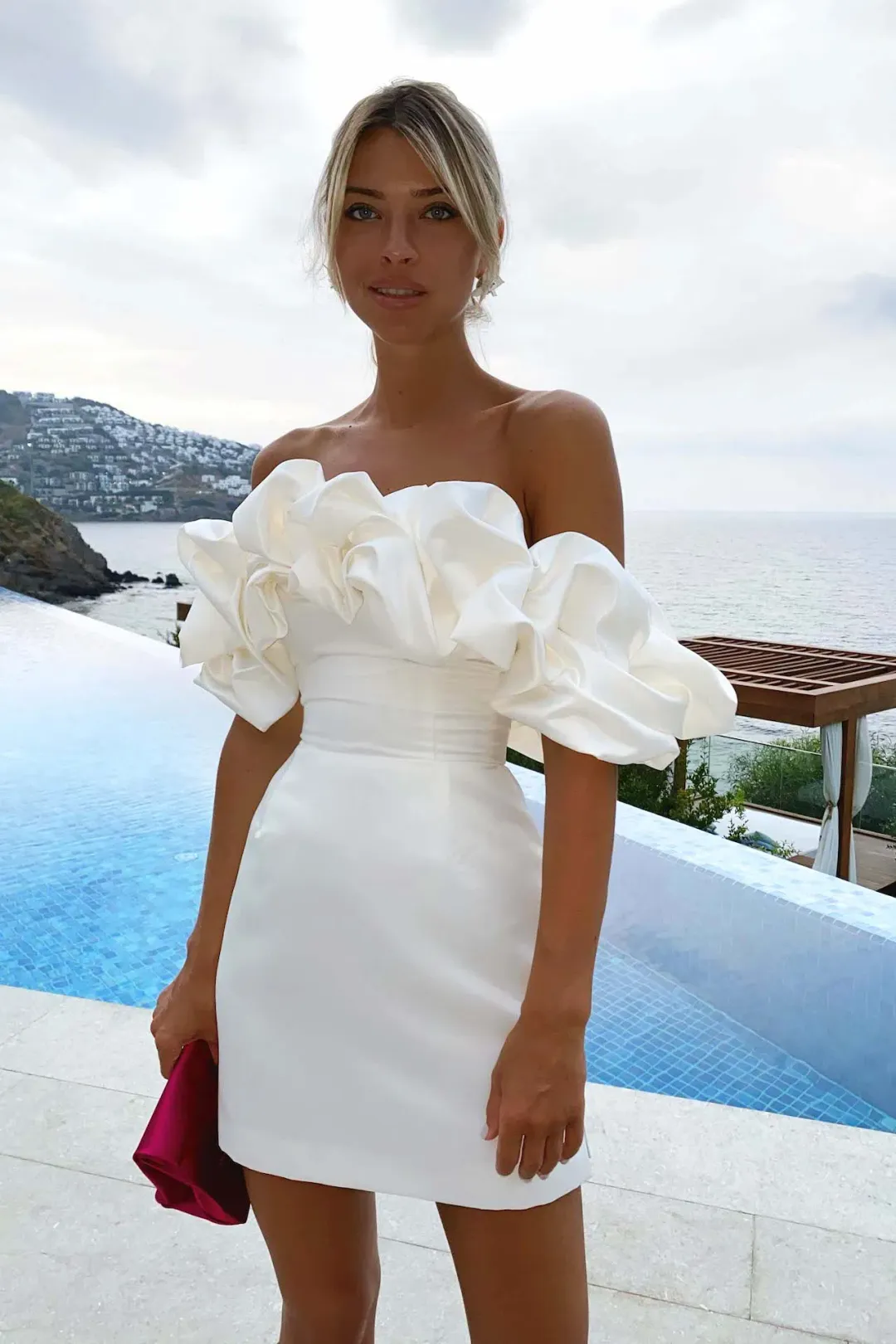 Post Meridiem Meringue Mini Dress Milk Size 8 for rent on The Volte - main image