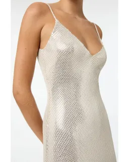 Manning Cartell High Voltage Slip Dress Nude Silver Size AU 8 for rent on The Volte - image 2