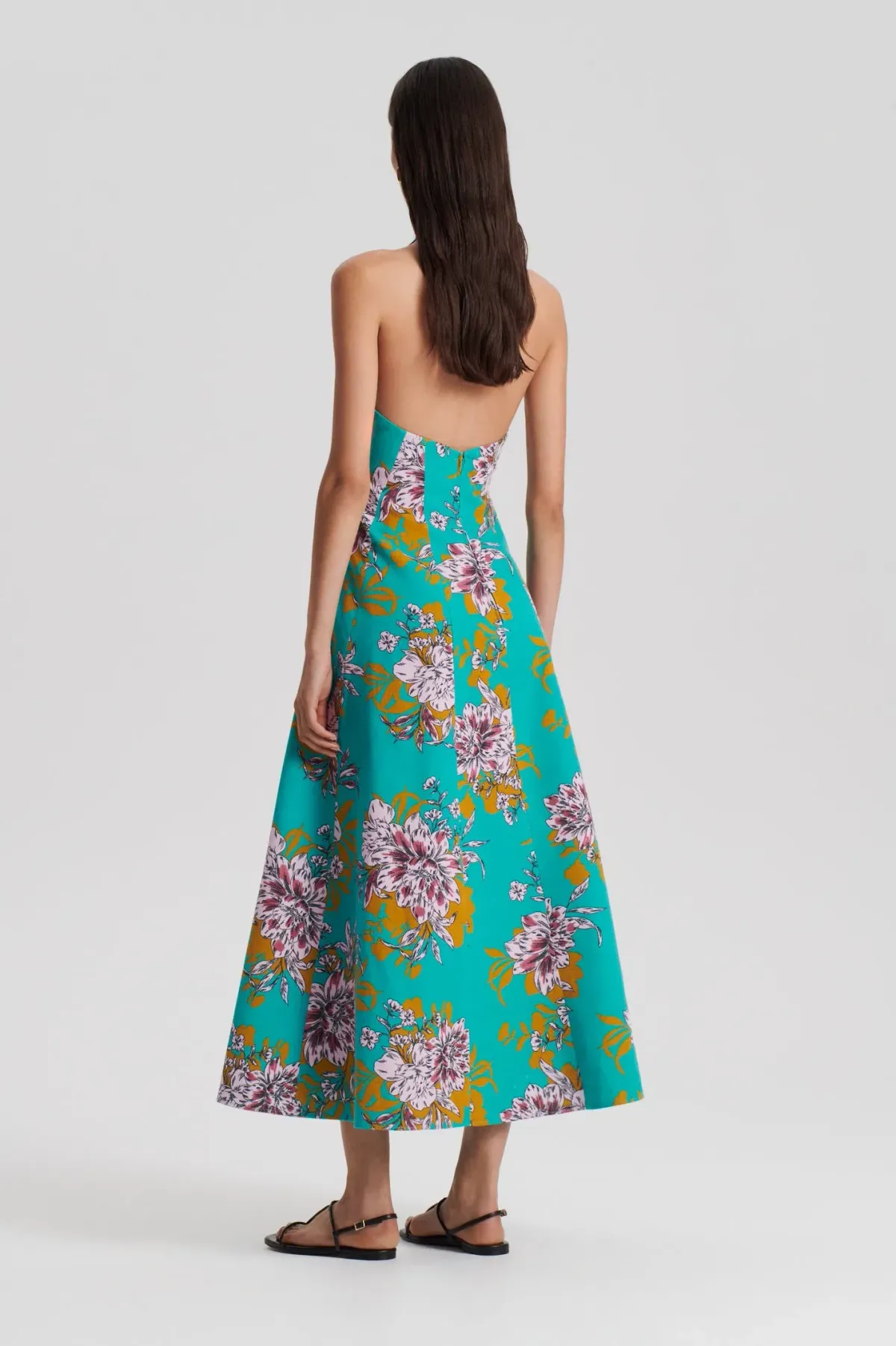 Scanlan Theodore Floral Halter Dress Size 8 - Image 2