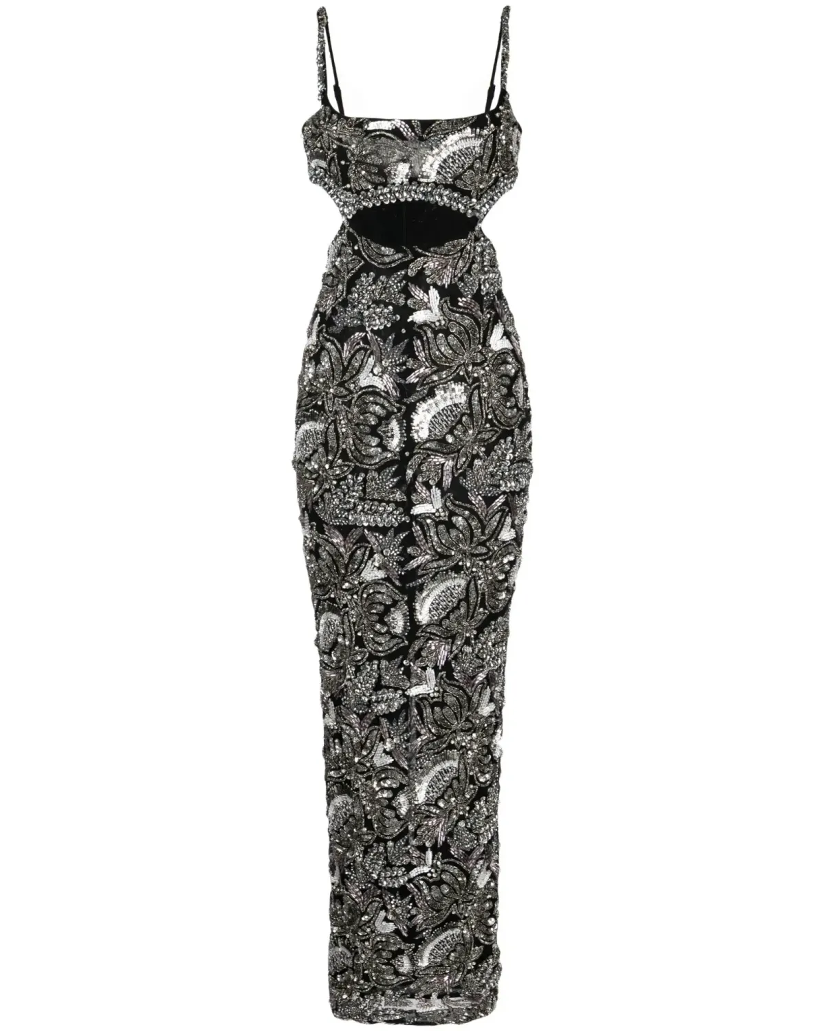 Rachel Gilbert Piper Embellished Gown Black/Silver Size AU 8 - Image 4