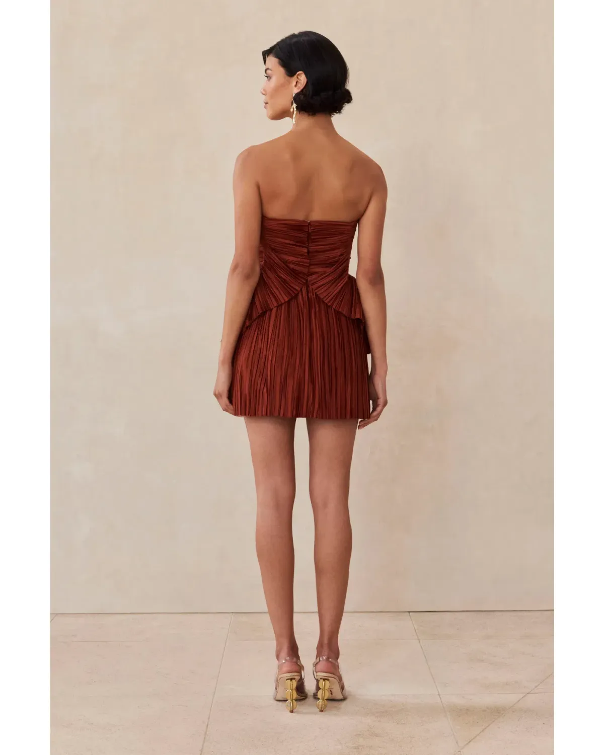 Cult Gaia Charlique Dress in Tannin Size AU 10 - Image 3