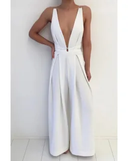 Natalie Rolt Khloe Jumpsuit White Size S / AU 8 for rent on The Volte - image 1