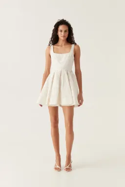 Aje Sophia Braided Mini Dress Ivory Size 12 for rent on The Volte - image 1