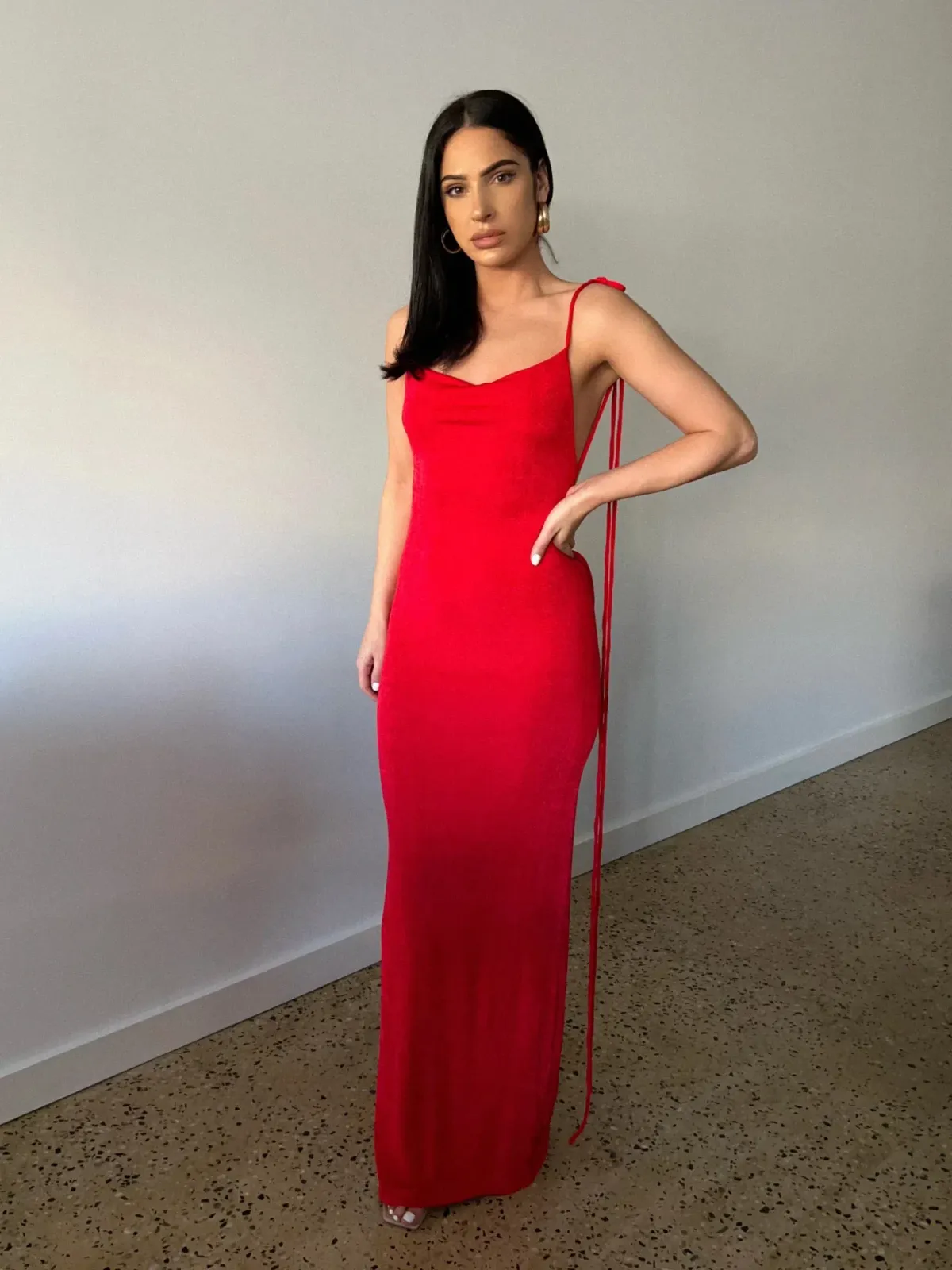Melani the Label Cristina Gown Red Size 8 - Image 1