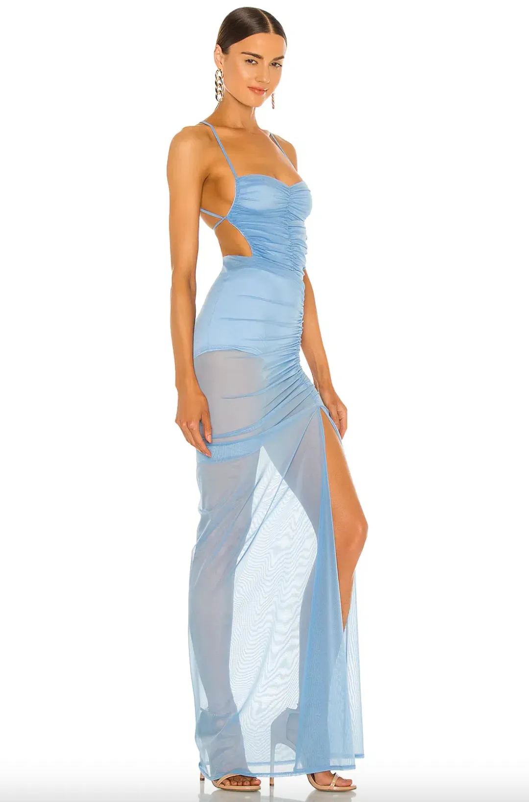 Michael Costello x Revolve Follie Maxi Gown in Periwinkle Size XS / AU 6 for rent on The Volte - main image