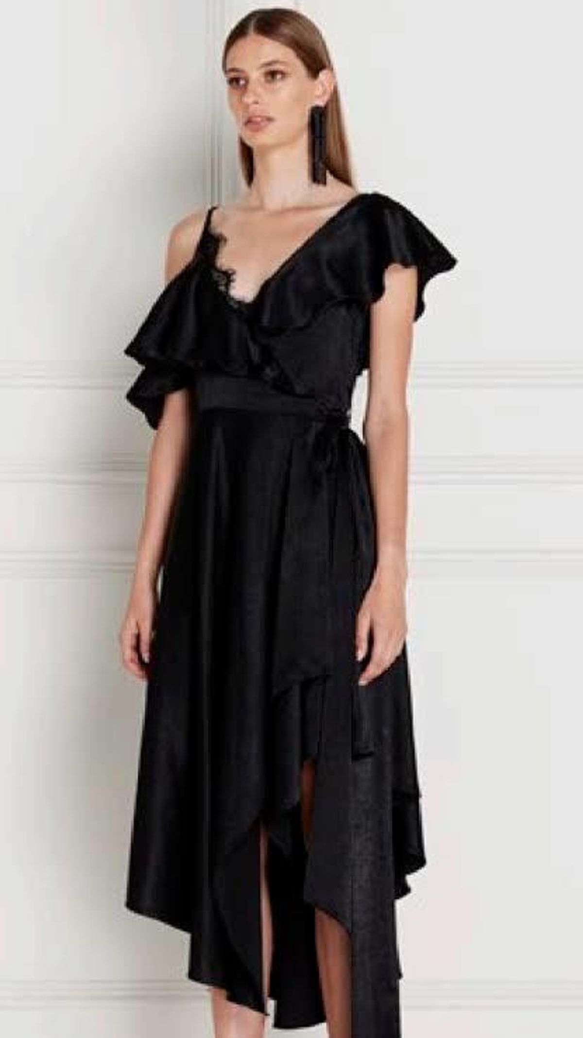 SENNA SATIN WRAP DRESS for rent on The Volte - main image