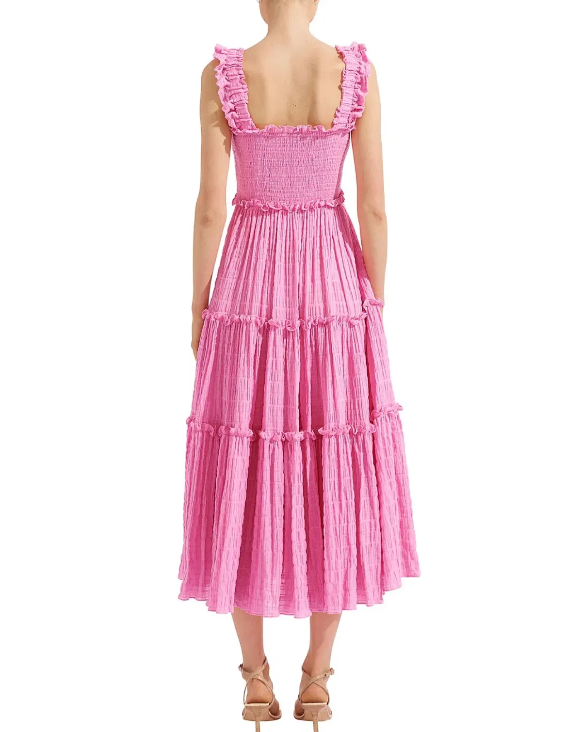 Steele Everly Shirred Dress Pink Size XS / AU 6 - Image 2