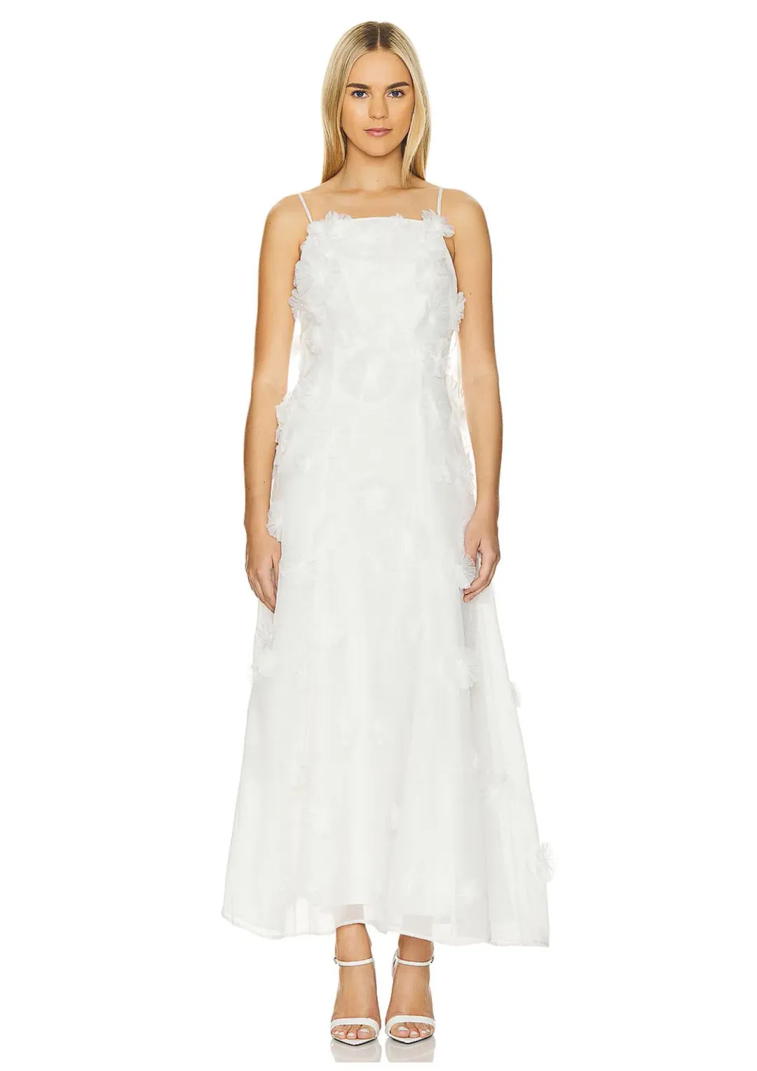 Rachel Gilbert Whitley Maxi Dress Ivory Size 8 for rent on The Volte - main image