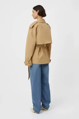 Camilla and Marc Burdock Oversized Trench Jacket in Latte Beige Size XS / AU 6 for rent on The Volte - image 2